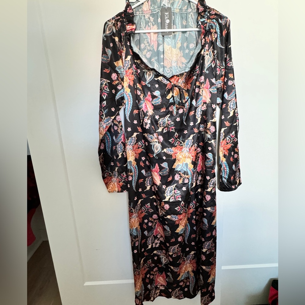Halloween Dark Fairy NWT dress size S mythical print botanical cute goth